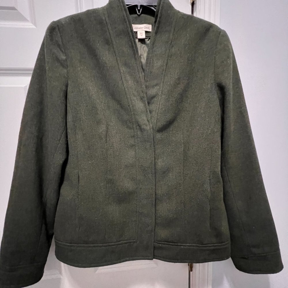 Coldwater Creek size 10 green jacket coat